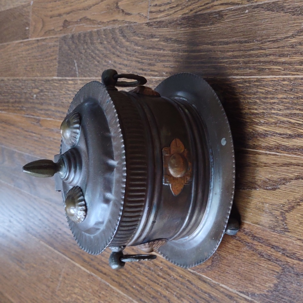 Vintage brass tea caddy made in Morocco